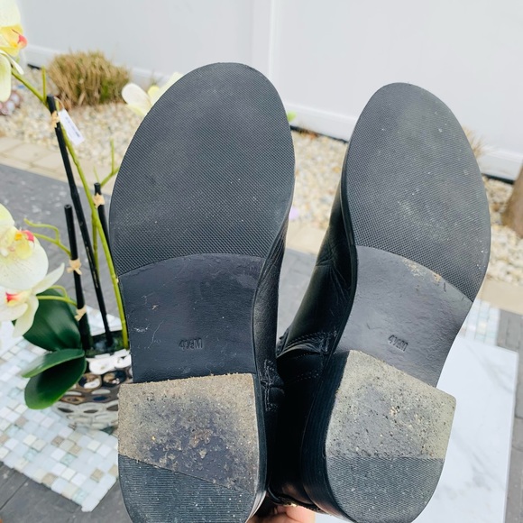 Tory Burch ELOISE Equestrian Knee High Tall Riding Boots Sz 4.5 Gold Logo - Picture 5 of 11